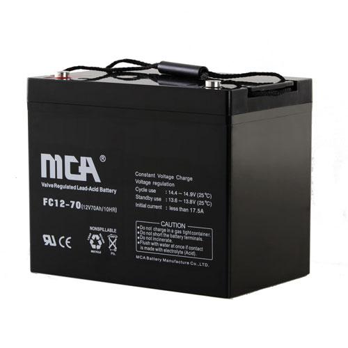 MCA免维护蓄电池FC12-70厂家直销