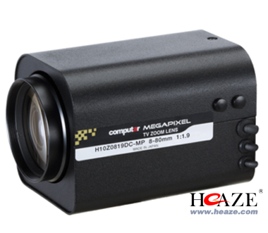 H10Z0819DC-MP Computar电动镜头 200万10倍8-80mm自动光圈镜头