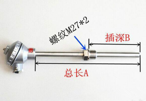 厂家供应K型不锈钢热电偶螺纹固定WRN-230测温热电偶