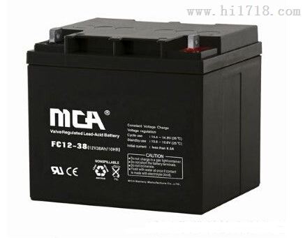 原装MCA蓄电池FC12-38/12V38AH质保三年