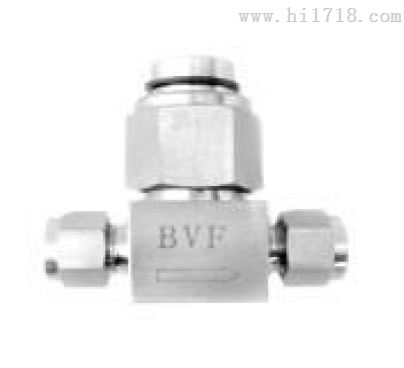 不锈钢仪表单向阀BC系列,直通式，T型制造商不锈钢仪表单向阀BVF