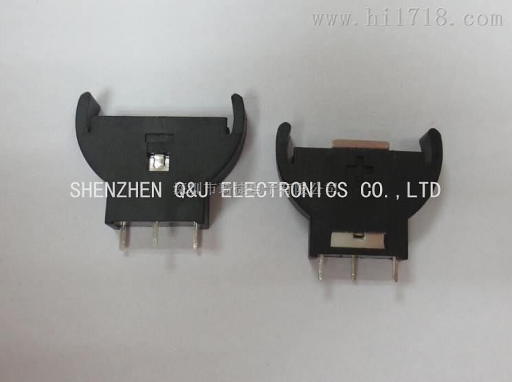 QIJIE-CR2032-5DIP立式插针电池座