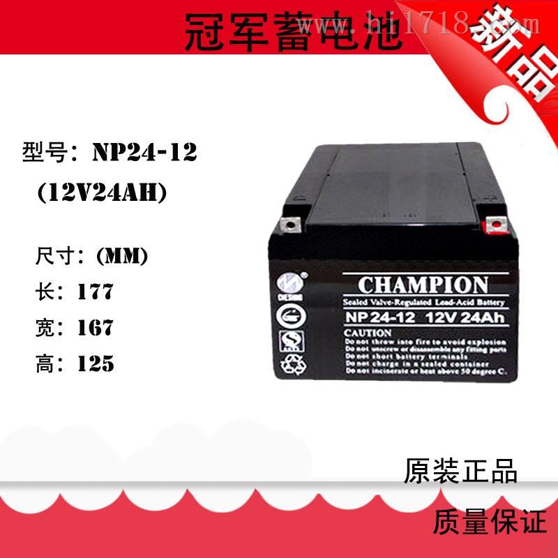 CHAMPION蓄电池NP24-12 12V24AH铅酸UPS蓄电池厂家报价销售
