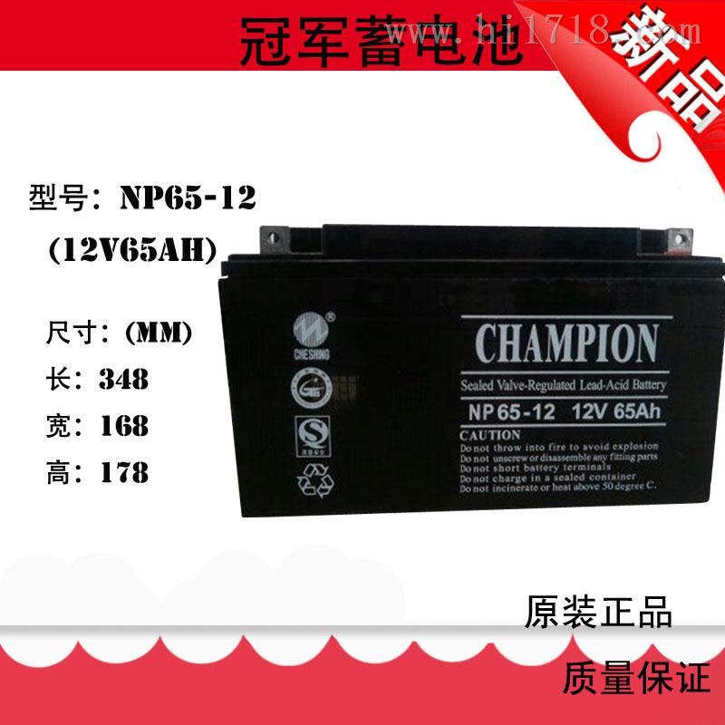 CHAMPION蓄电池NP65-12 12V65AN铅酸免维护蓄电池厂家报价销售