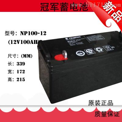 CHAMPION蓄电池NP100-12 12V100AH铅酸免维护蓄电池厂家报价销售