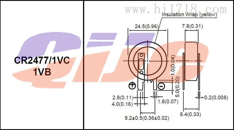 3V CR2477电池CR2477焊脚电池