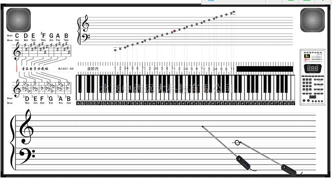 数码立体声音乐电子示教板