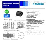 功率贴片电感 CDRH74 sumida/胜美达工厂代理商供应