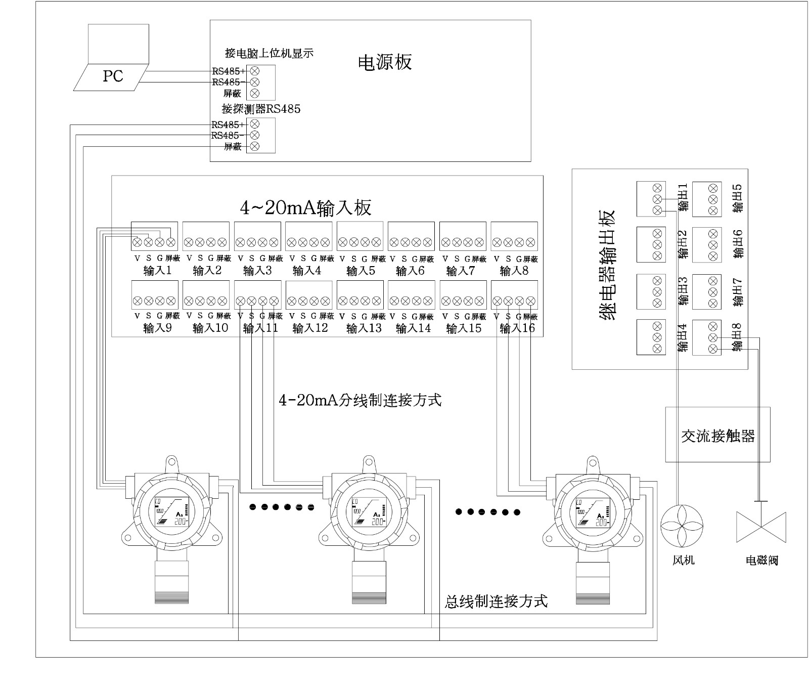 立林2201主机接线图图片