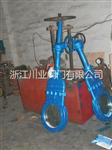  伞齿轮对夹式刀型闸阀 PZ573H-10
