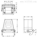 PIDIS 矩形连接器 H6B-TH-1L电缆对接底座